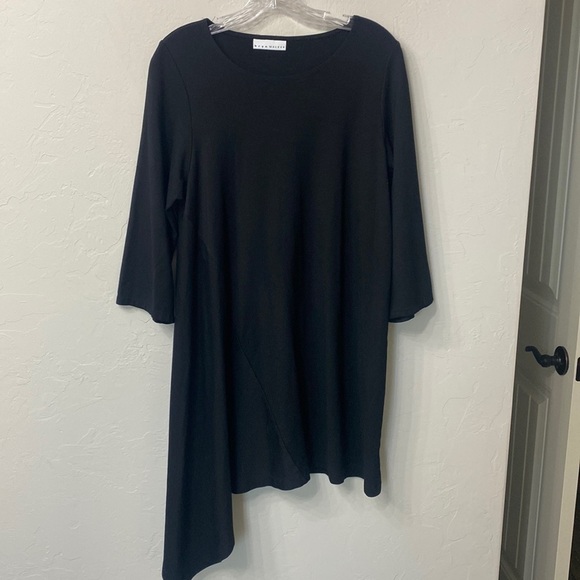 Bryn Walker asymmetrical black dress size small. - Picture 3 of 14